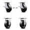 Service Caster 6 Inch Glass Filled Nylon Caster Brakes/Swivel Locks and 2 Rigid SCC, 2PK SCC-35S620-GFNR-SLB-BSL-2-R-2 - alternate 1